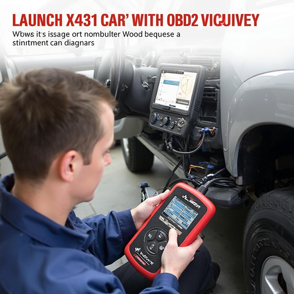 Launch X431 Creader IV+ OBD2 Scanner In Use