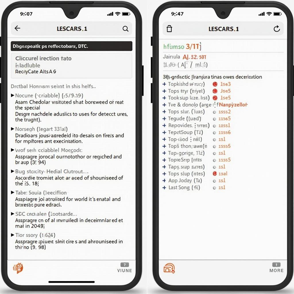 LESCARS OBD2 App DTC Scanning