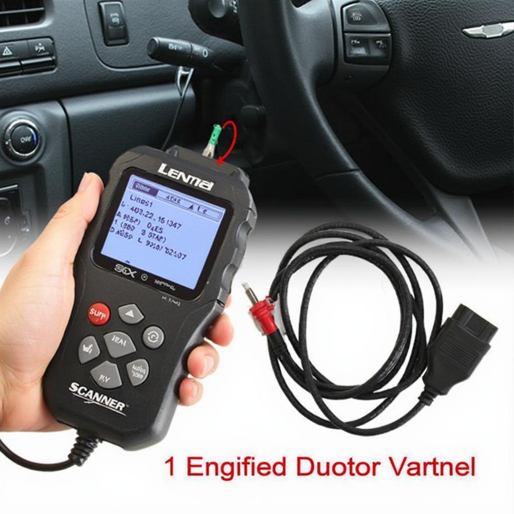 Level 1 OBD2 Scanner Connected to a Car's OBD2 Port