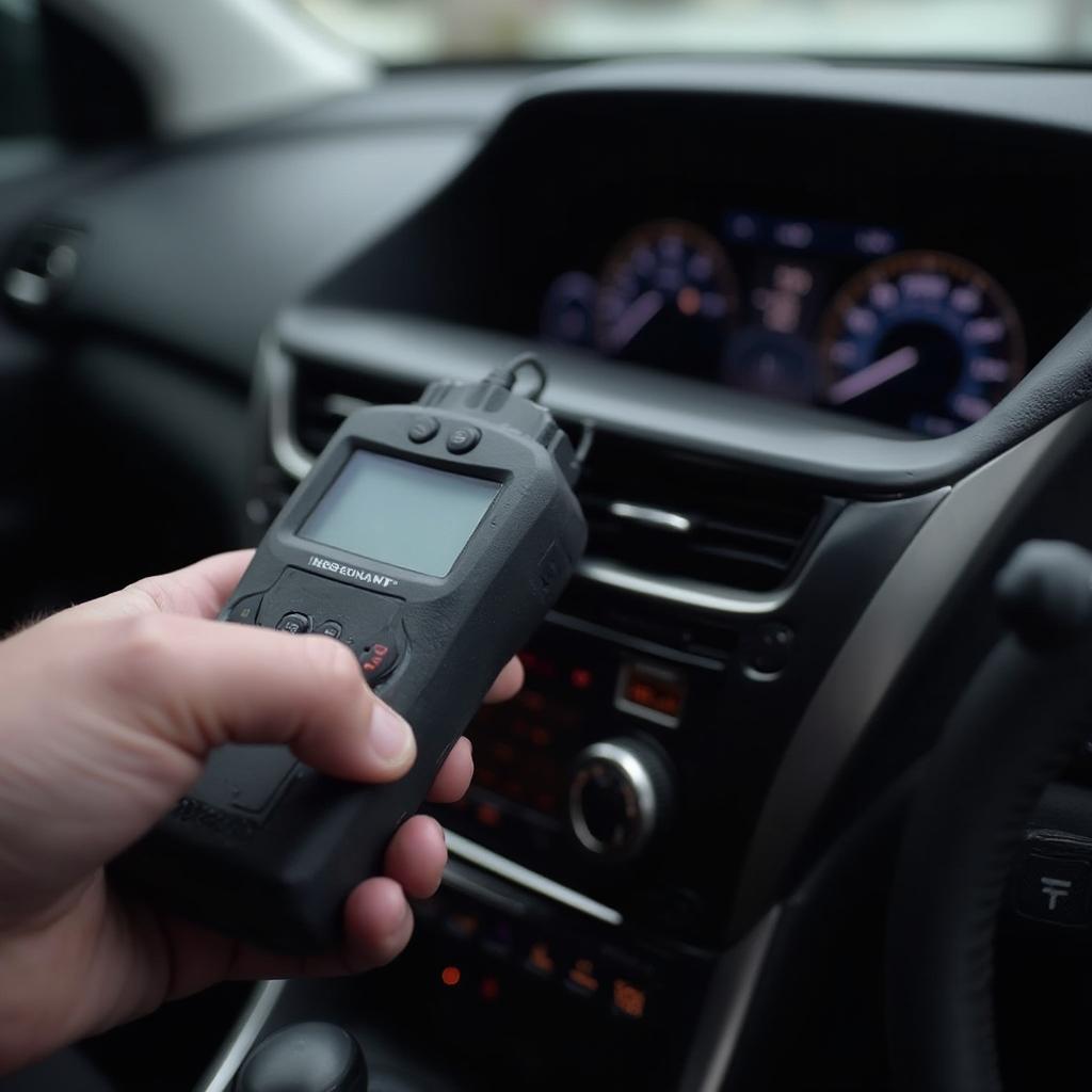 Lexus OBD2 Code Reader in Use