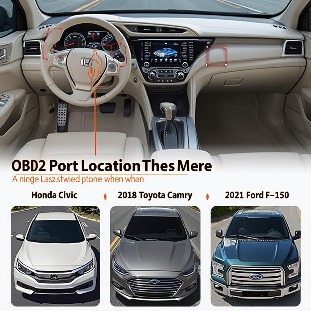 Locating the OBD2 port in a vehicle