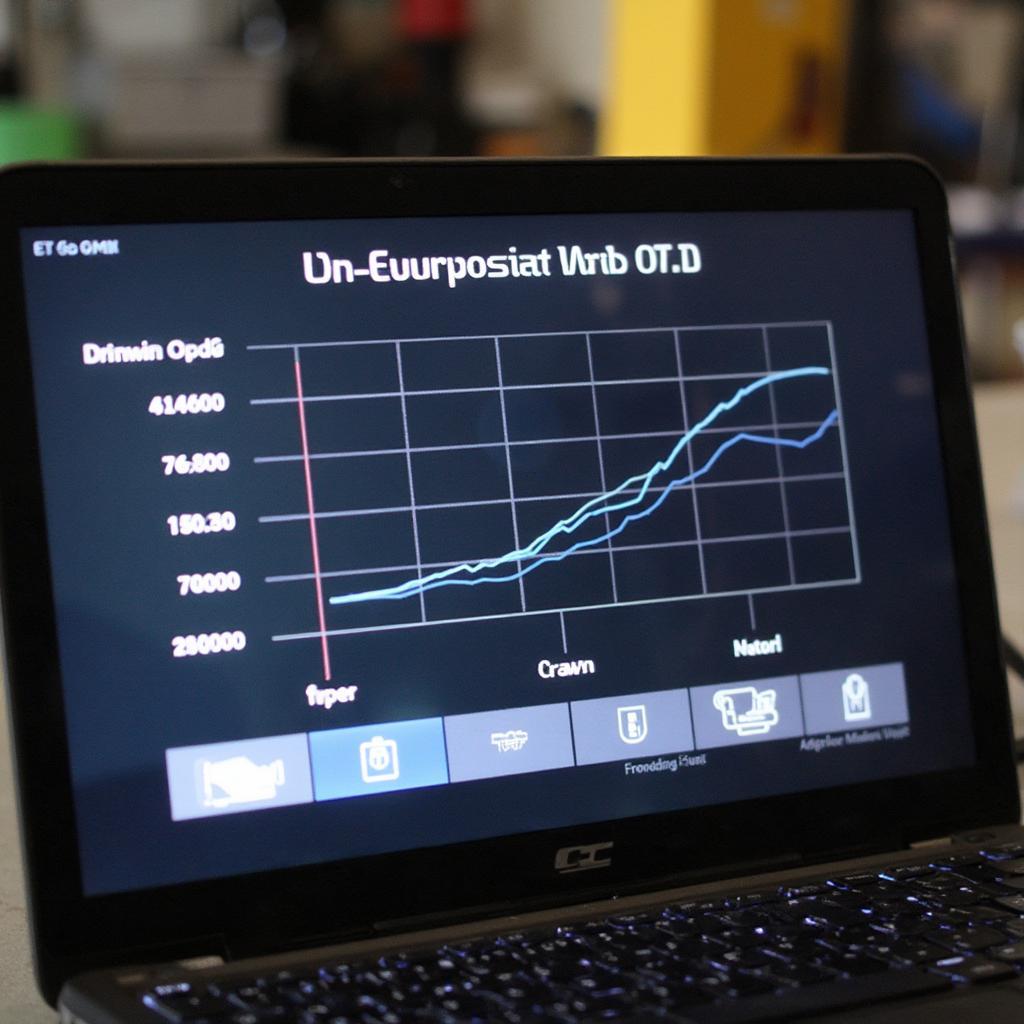 LT1 Engine Performance Graph on a Laptop