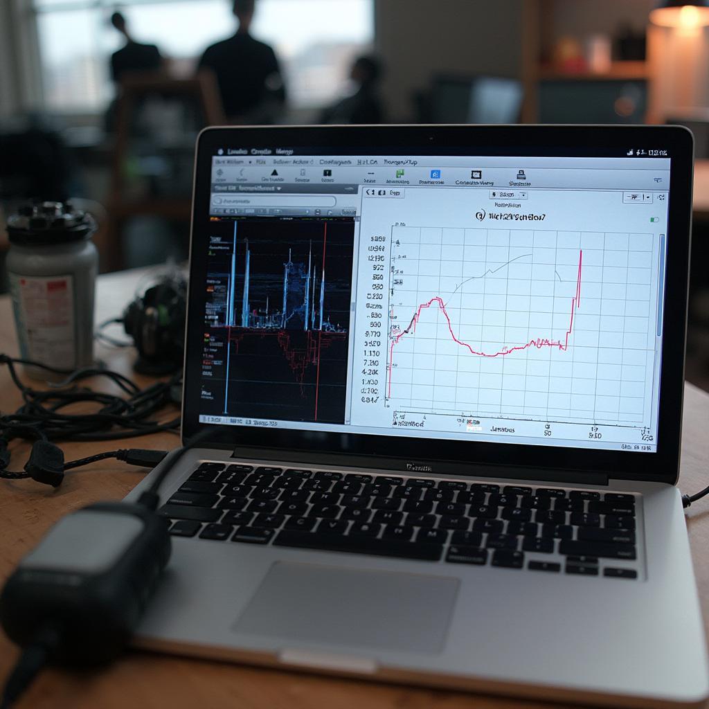 MacBook Pro displaying OBD2 Data Logging