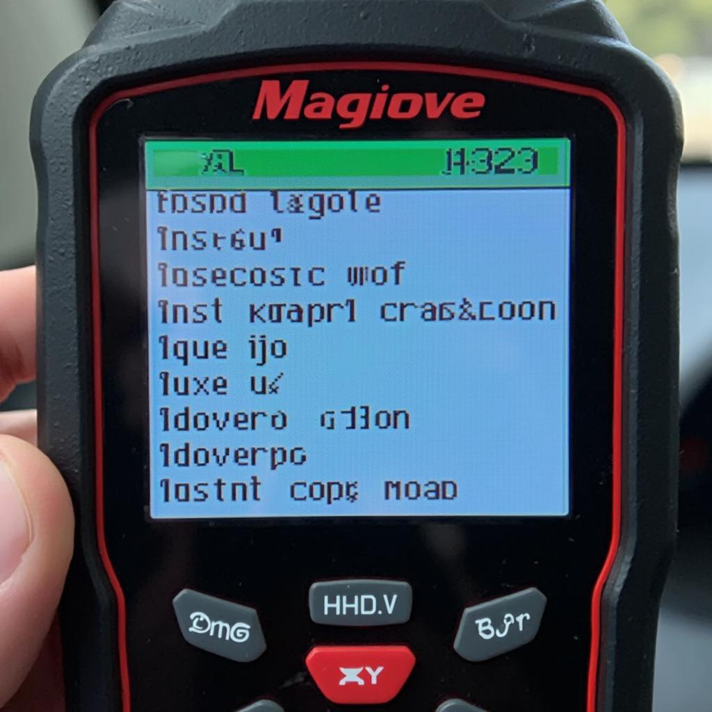 Magiove OBD2 Scanner Displaying Codes