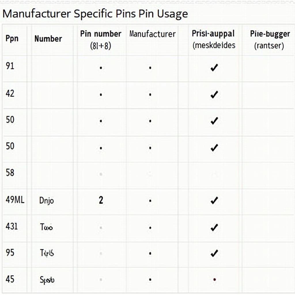 Manufacturer-Specific OBD2 Pins