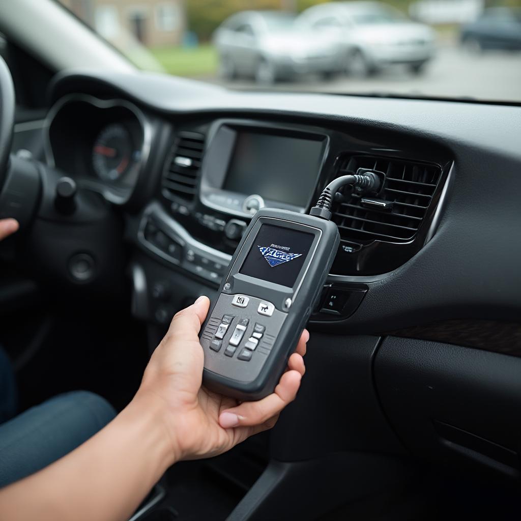 Connecting an OBD2 scanner during a Massachusetts state inspection