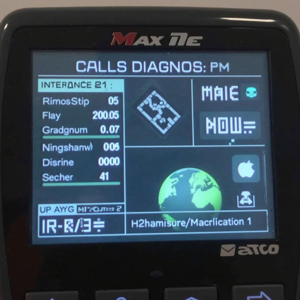 Matco Max Me OBD2 Scanner Display Screen Showing Diagnostic Information