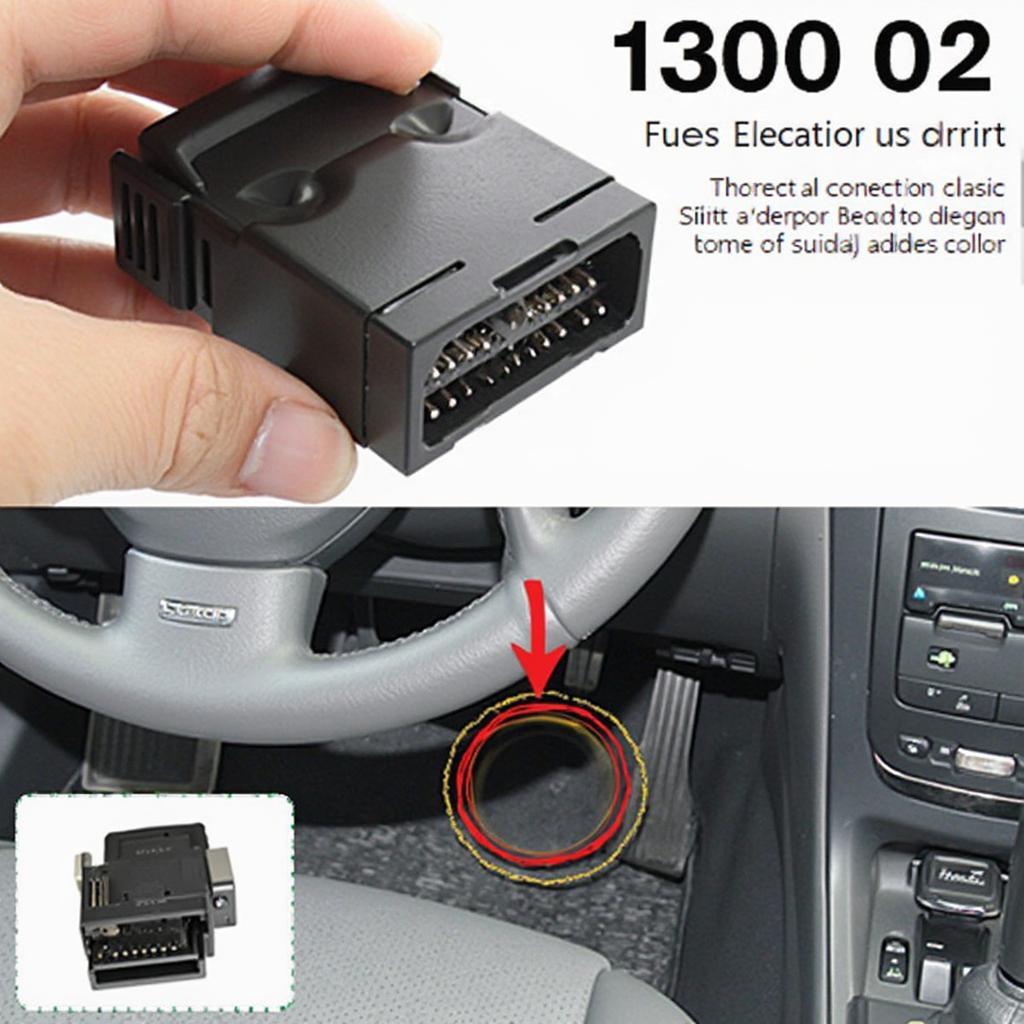 2003-2008 Mazda 6 OBD2 Port Location under the steering wheel