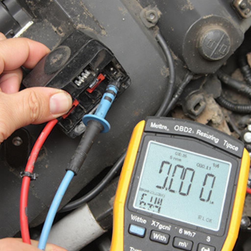 Measuring Resistance between Pins 6 and 14 on an OBD2 Port with a Multimeter