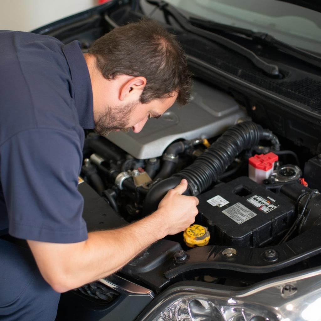 Mechanic Checking EVAP System