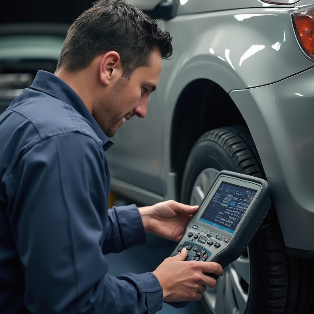 Mechanic Diagnosing Car in Ohio