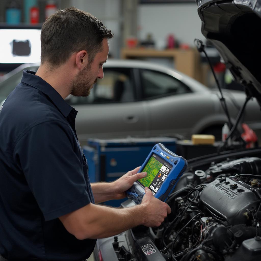 Mechanic Tuning LT1 Engine with OBD2 Programmer