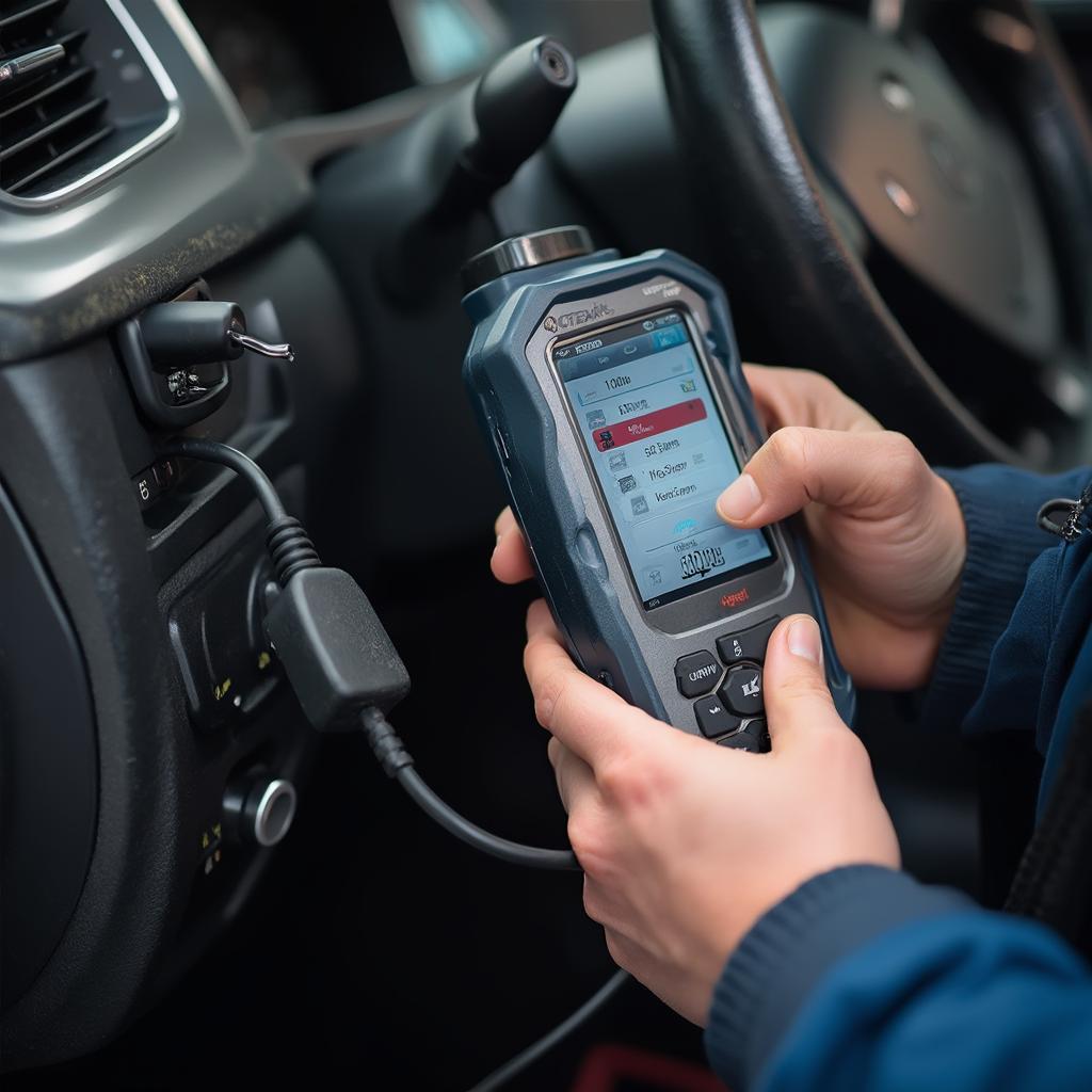 Mechanic Using CRP123E on Car