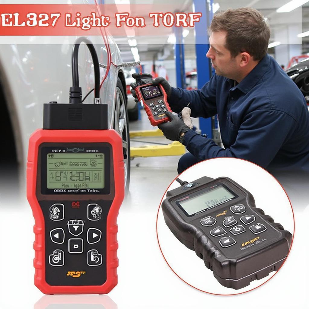 Mechanic Using ELM327 OBD2 OBDII Scanner on a Car