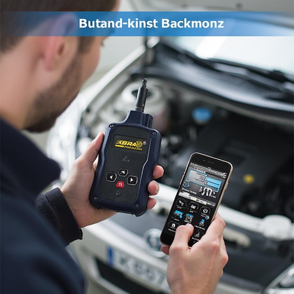 Mechanic Using Kobra OBD2 Scanner to Diagnose Car Problem