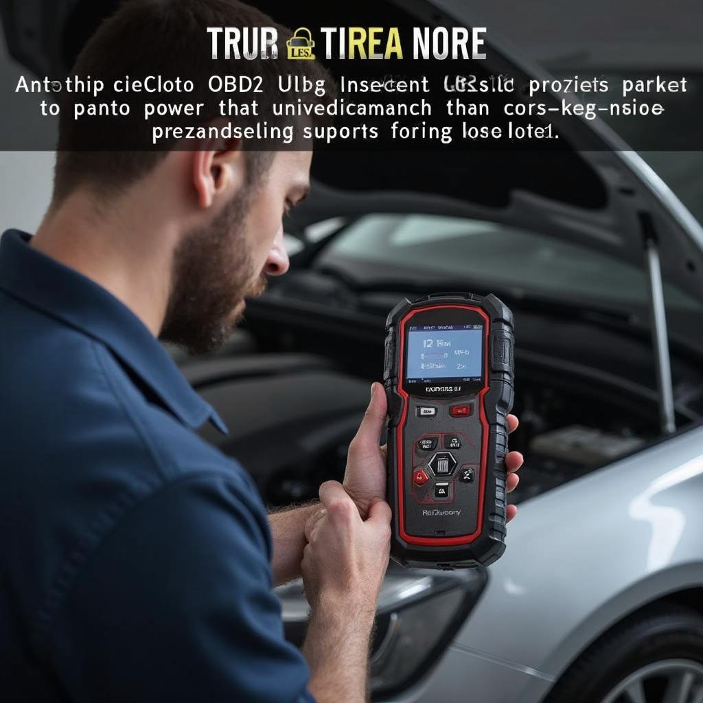 Mechanic Using OBD2 Scanner