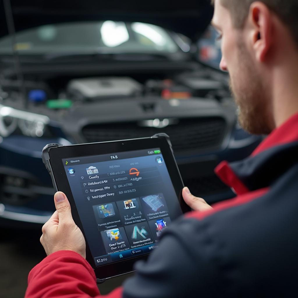 Mechanic Using OBD2 Scanner Pro APK