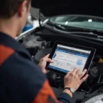 Mechanic Using Torque App to Diagnose Starting Problem