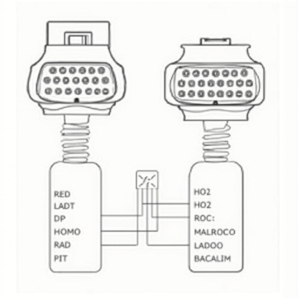 Mercedes 38-Pin to OBD2 Pinout Diagram