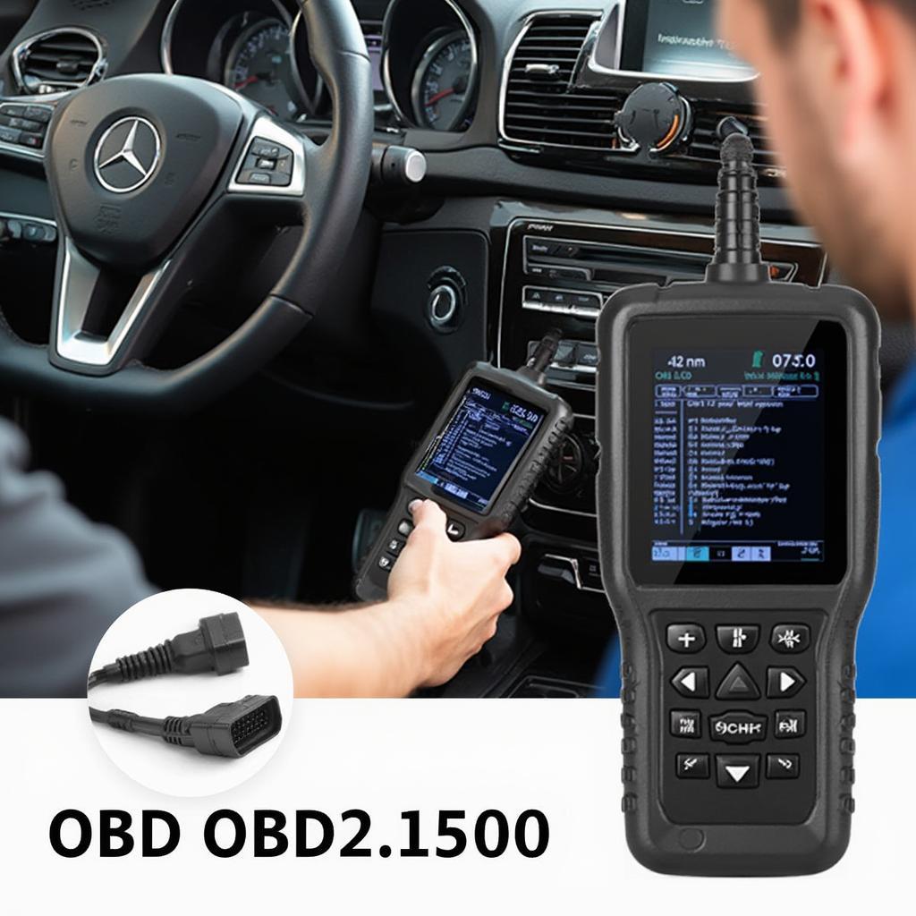 Mercedes-Benz OBD2 Scanner in Use