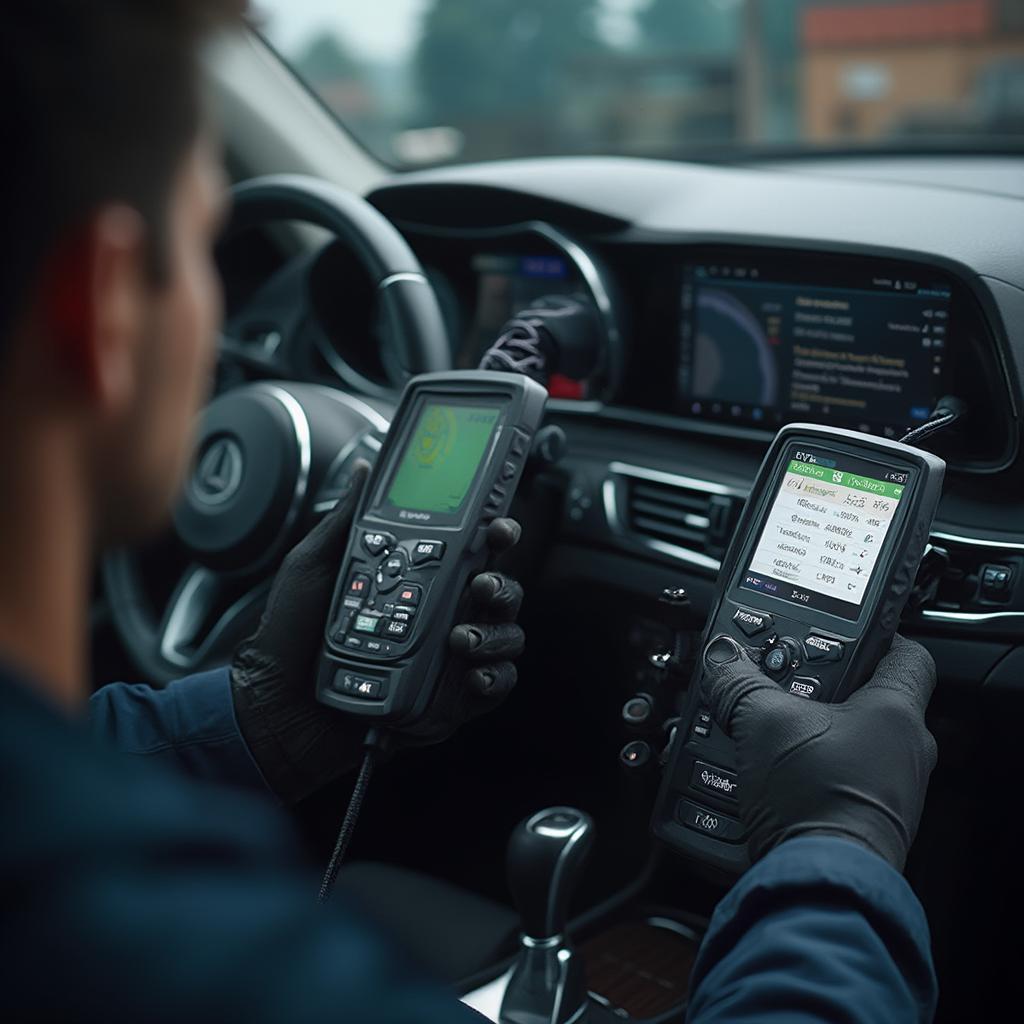 Mercedes-Benz OBD2 Scanner in Use