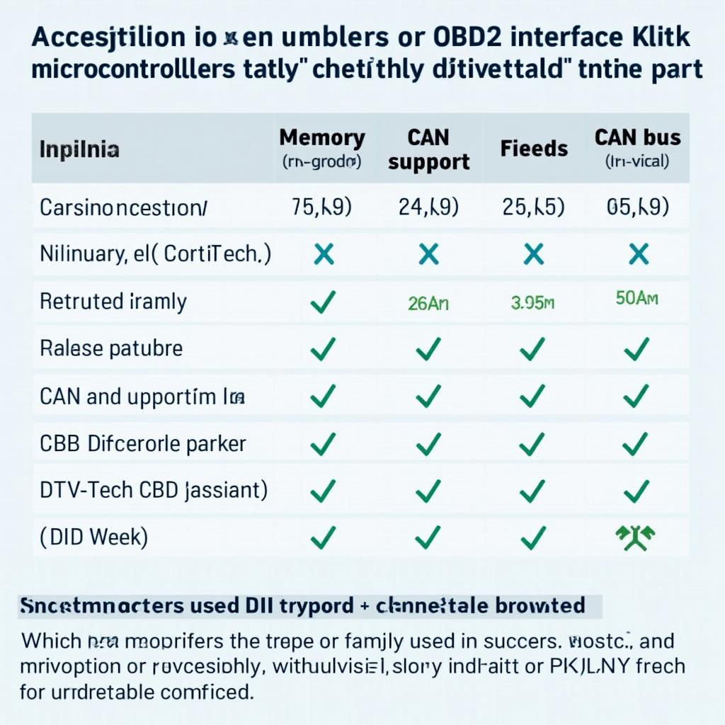 Microcontroller Selection for OBD2 Interface