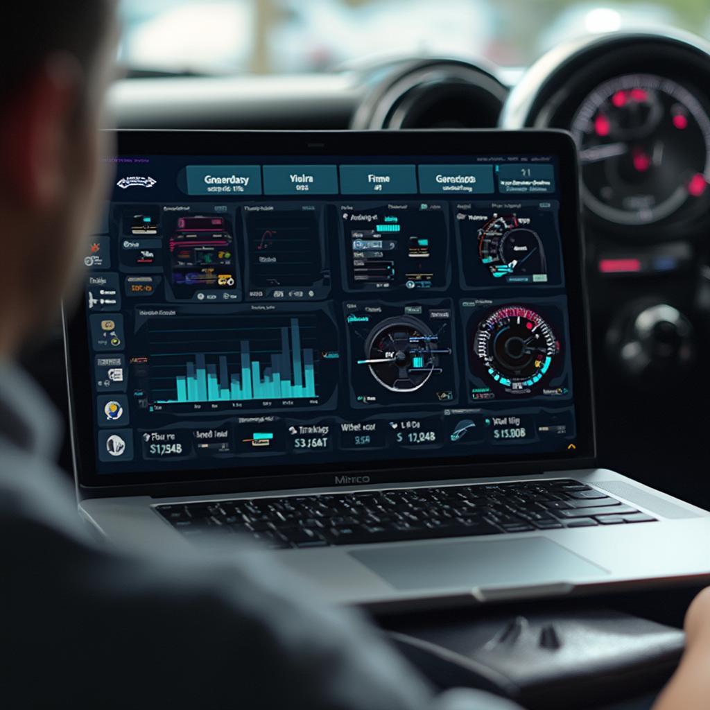 Mini Cooper Diagnostic Software on Laptop