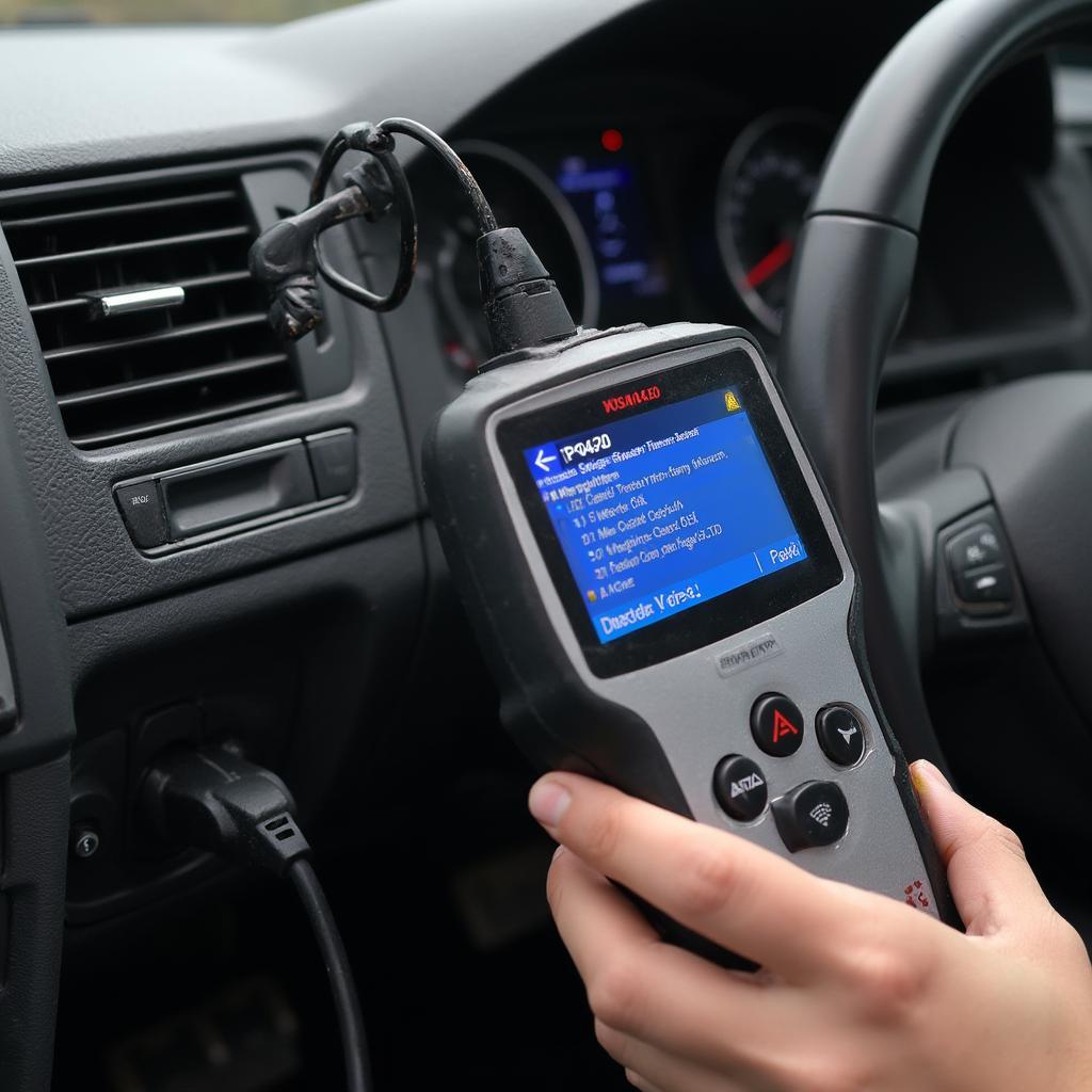 MK6 VW Jetta TDI OBD2 Scanner Displaying DTC