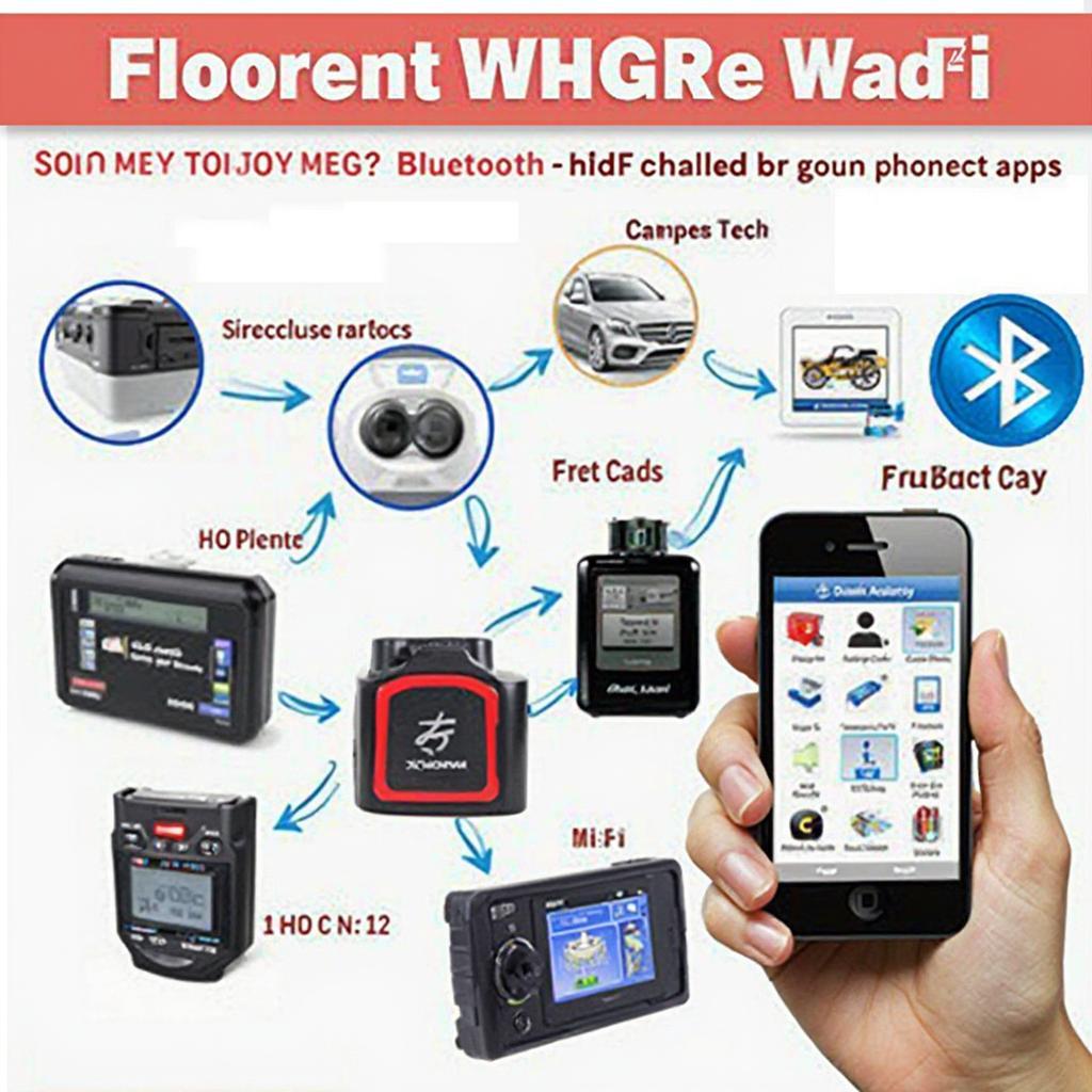 Modern OBD2 scanners connected to smartphones running diagnostic apps