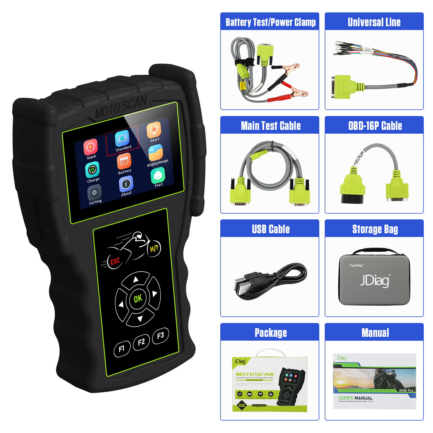 Motorcycle OBD2 Code Reader Diagnostic Scanner Fit For Honda Yamaha Suzuki etc.