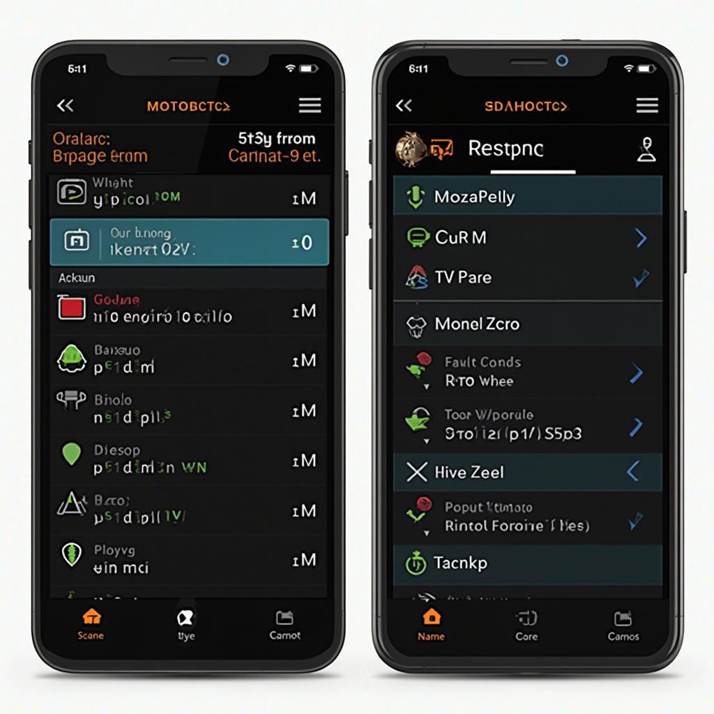 Motoscan App Interface Screenshot