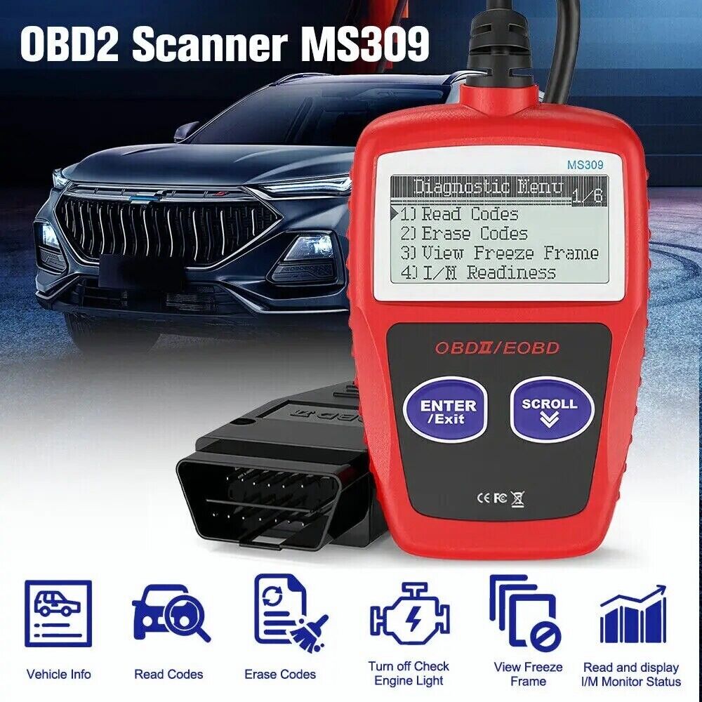 MS309 Automotive Code Reader OBD2 Scanner Diagnostic Tool Car Check Engine Fault