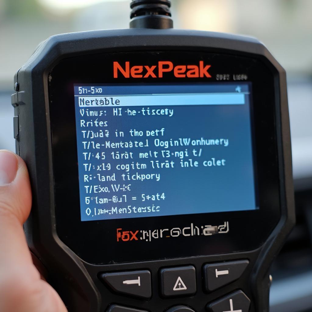 NEXPeak NX301 OBD2 Scanner Displaying Codes