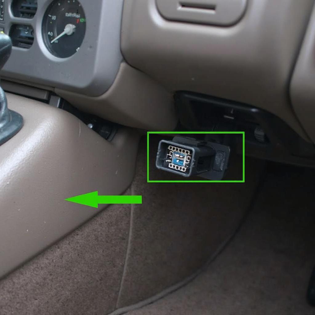 Nissan 300ZX OBD2 Connector Location