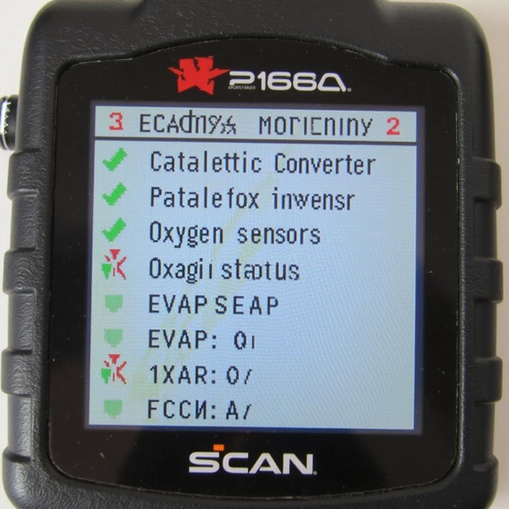 Nissan OBD2 Readiness Monitors Displayed on a Scan Tool