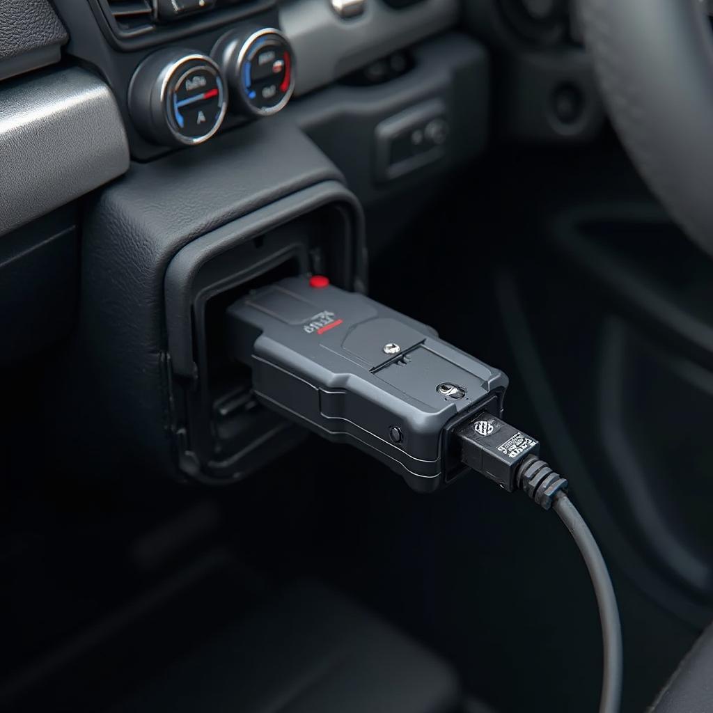 Nitro OBD2 device plugged into a car's OBD2 port