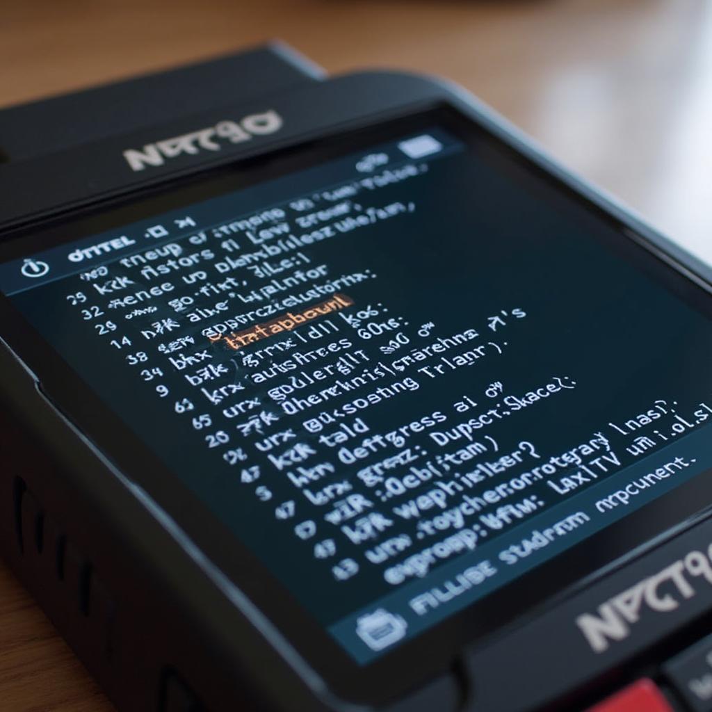 NT630 OBD2 Reader Display Showing Diagnostic Codes