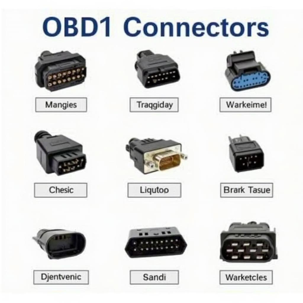 Various OBD1 Connector Types