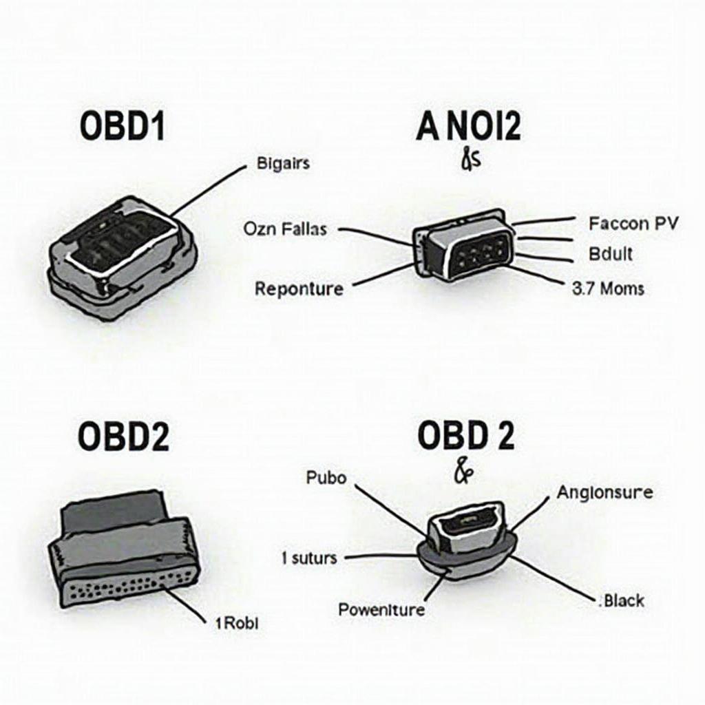 OBD1 and OBD2 Connectors Comparison