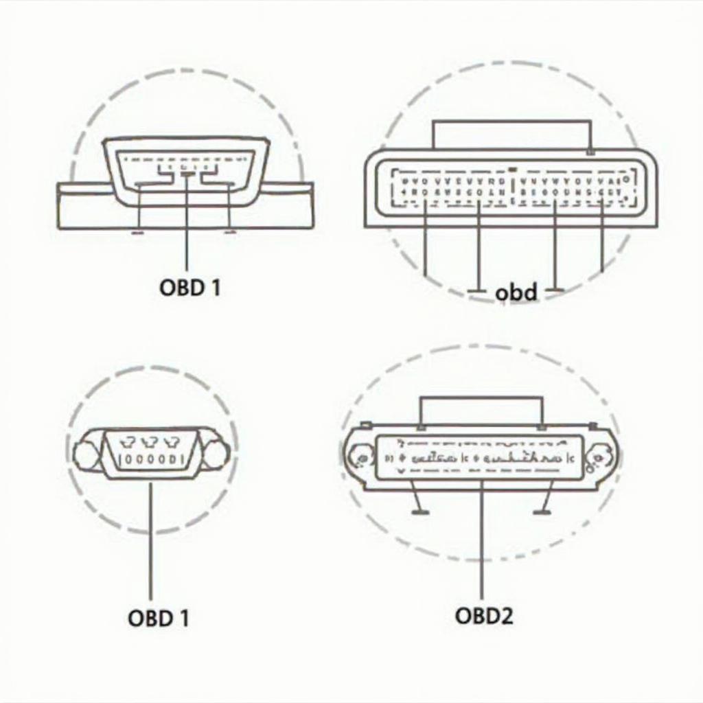 Comparison of OBD1 and OBD2 Connectors