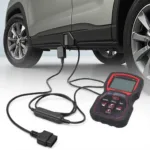 OBD2 Adapter Cable Connected to Car