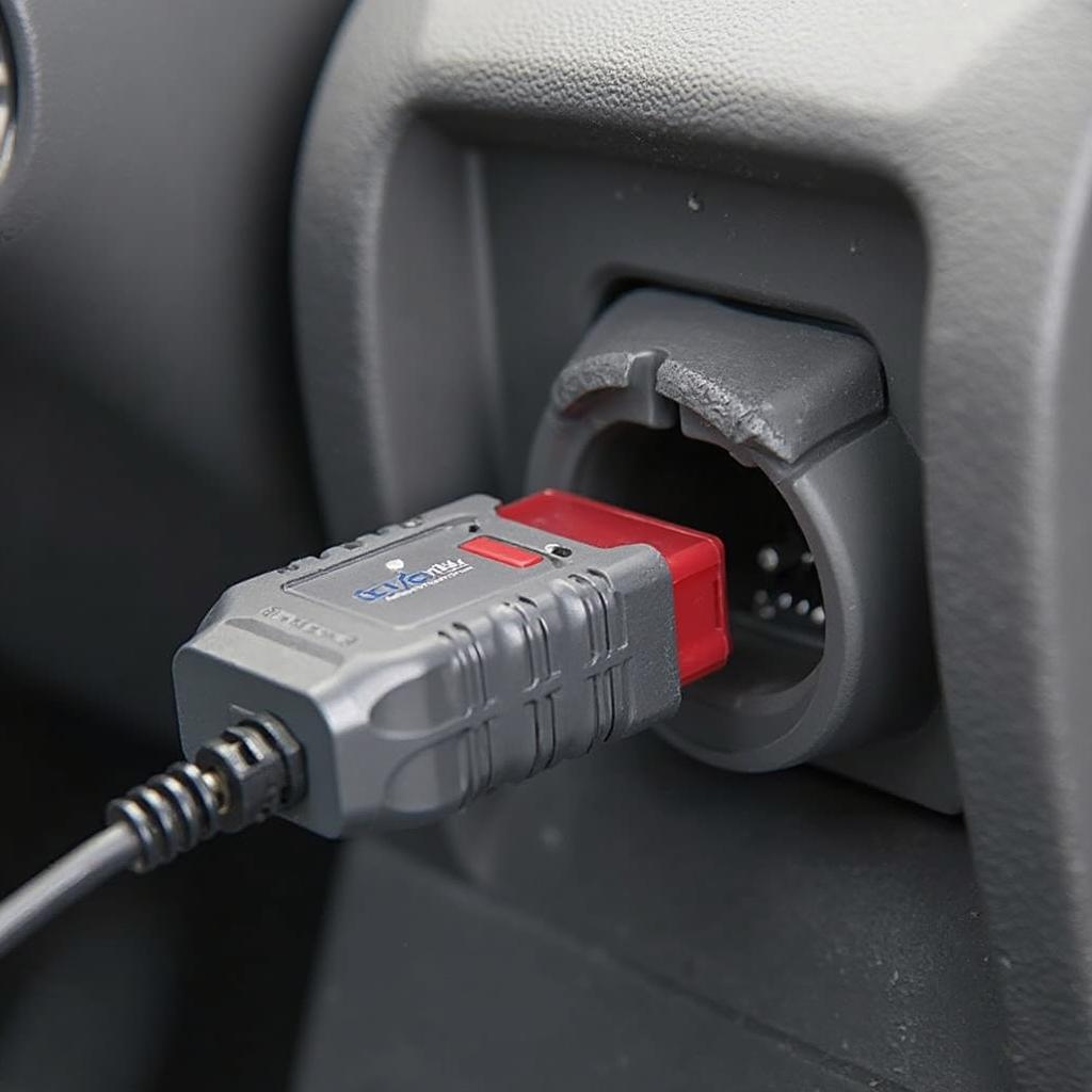 OBD2 Adapter Connected to Car