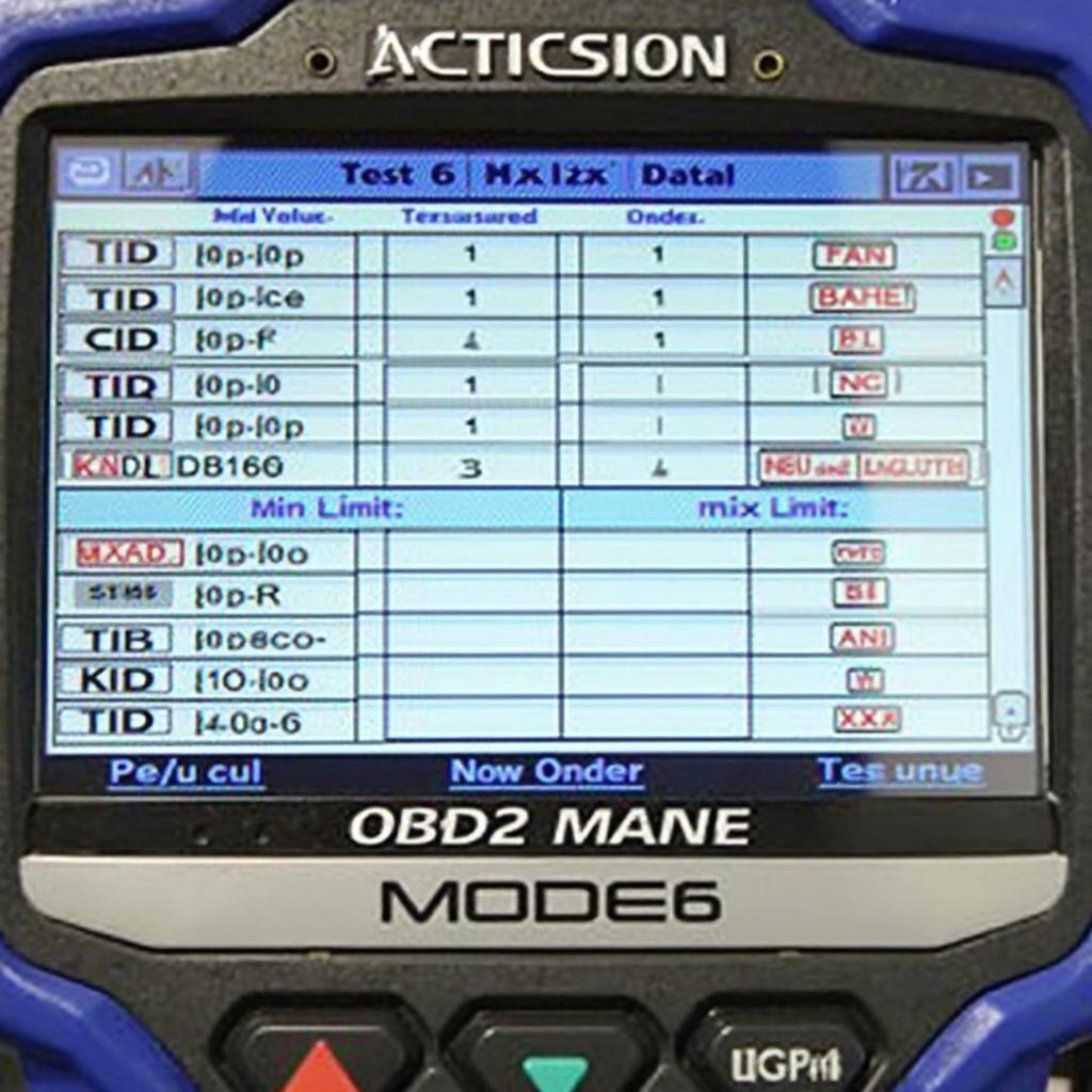 OBD2 Advanced Mode 6 Data Display