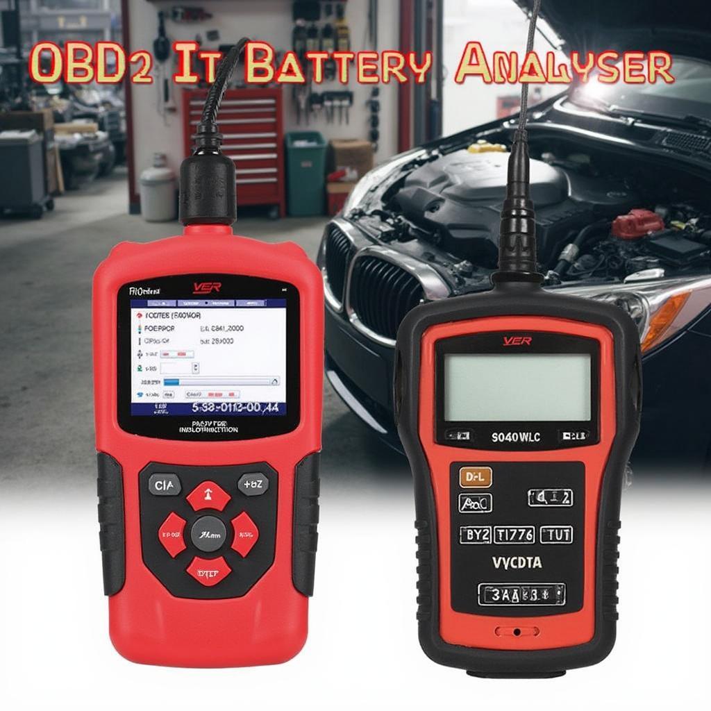 OBD2 Code Reader and Battery Analyser Together