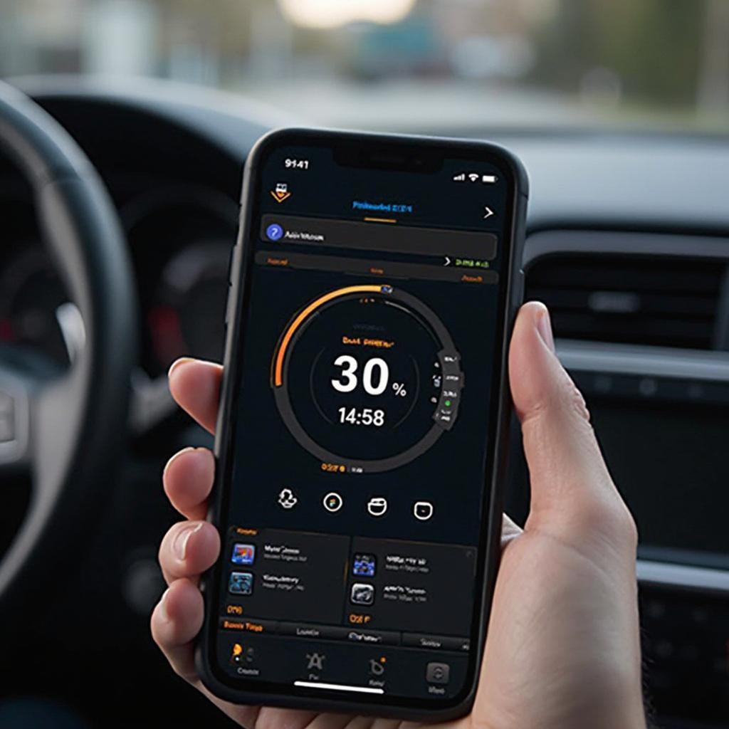 OBD2 App Boost Gauge Display on iPhone