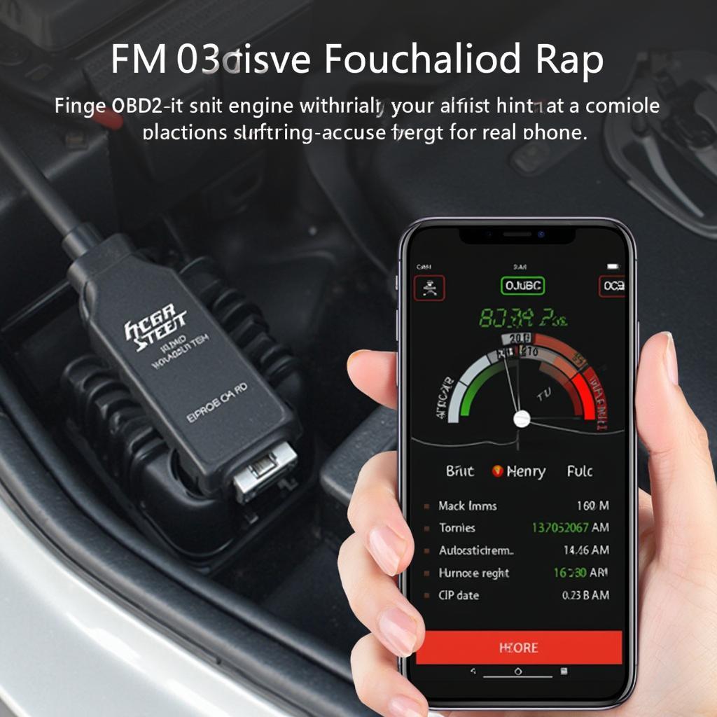 OBD2 App Connected to Car's OBD Port