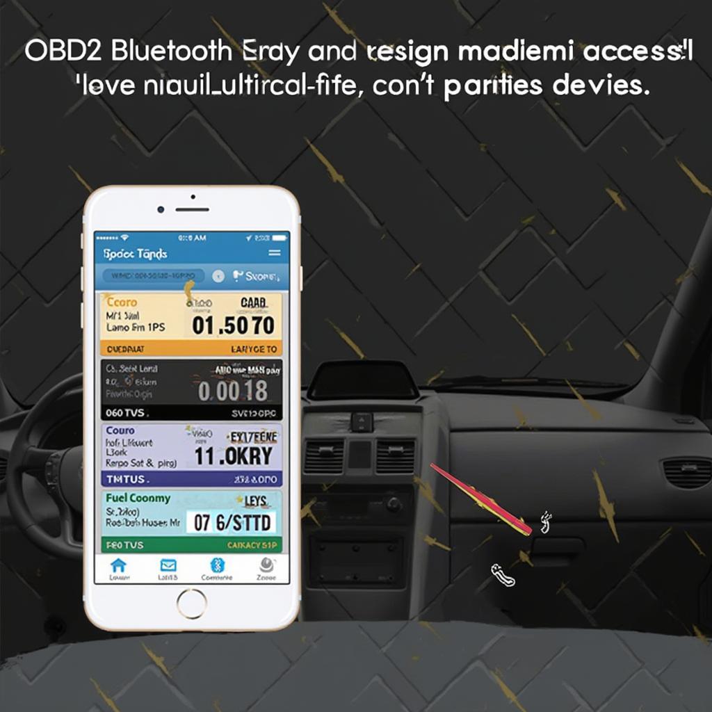 OBD2 App Displaying Vehicle Data