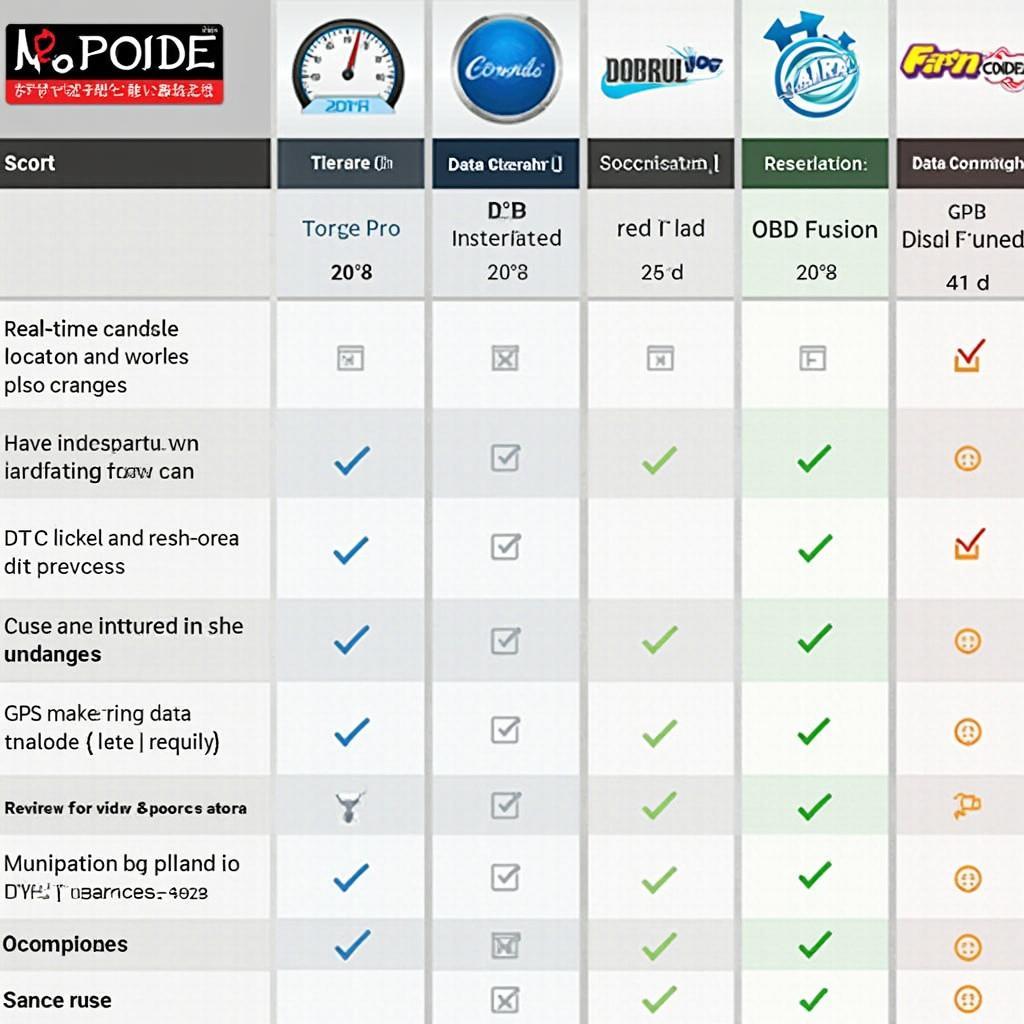 Comparison of OBD2 App Features