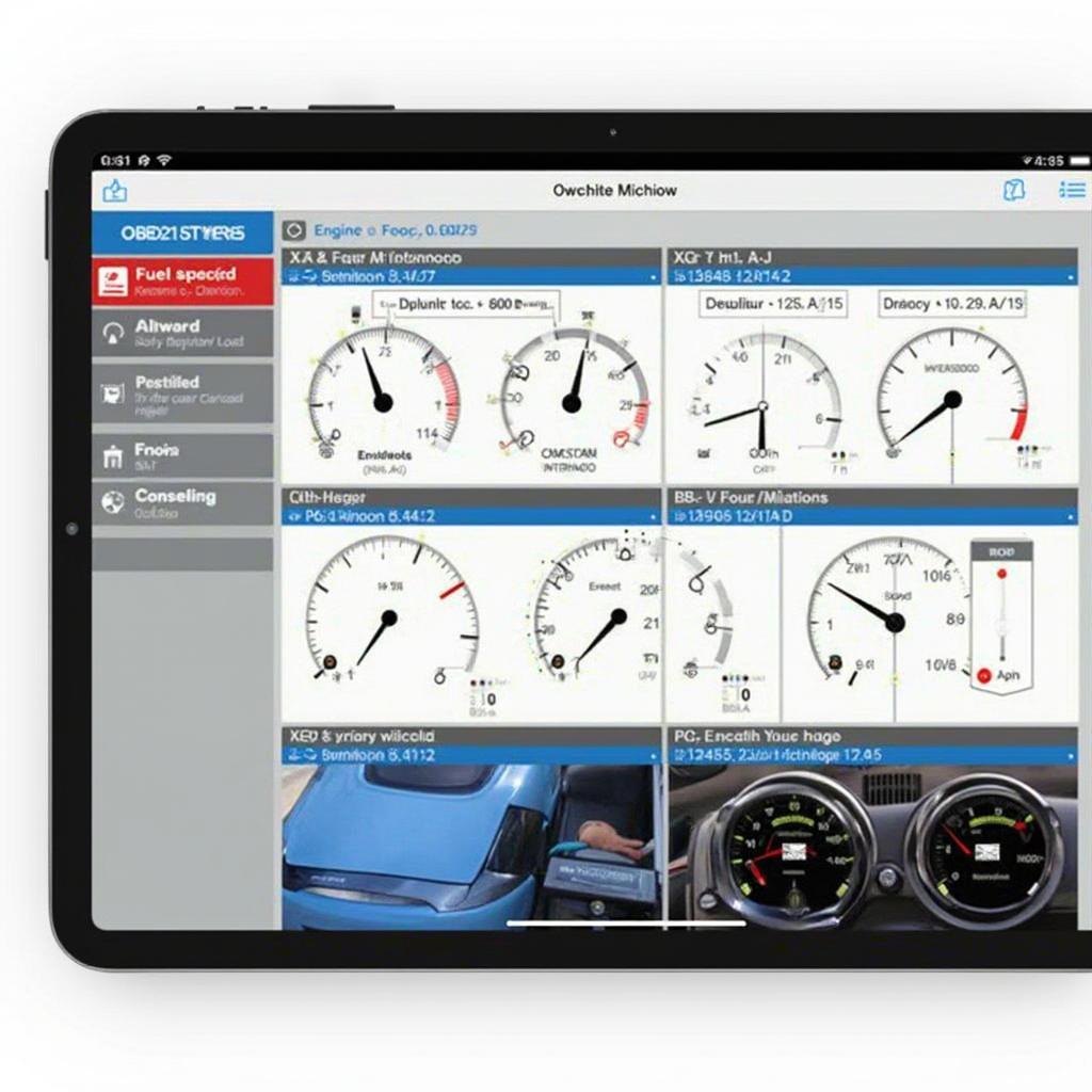 OBD2 App Interface Display