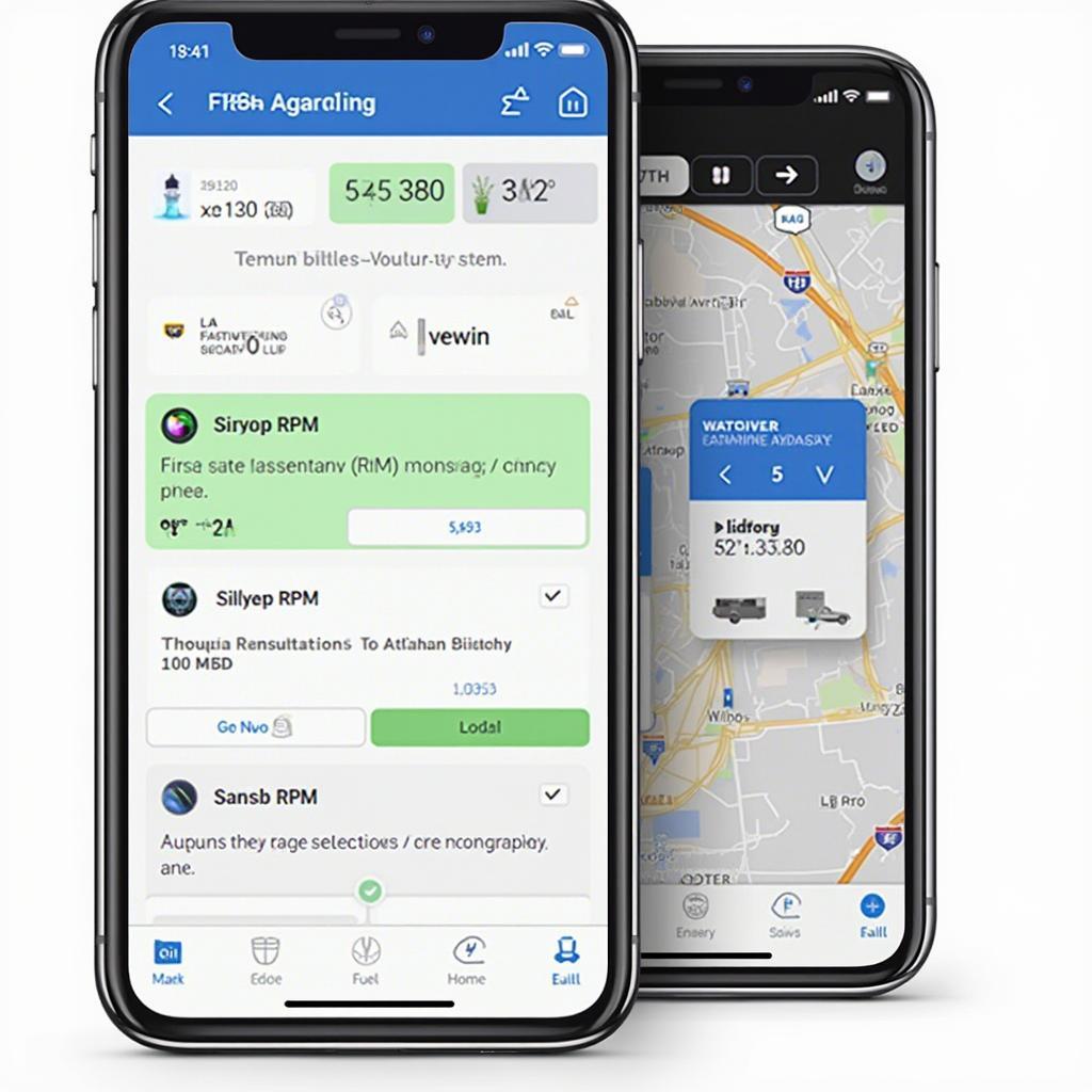 OBD2 App Interface Displaying Diagnostic Data